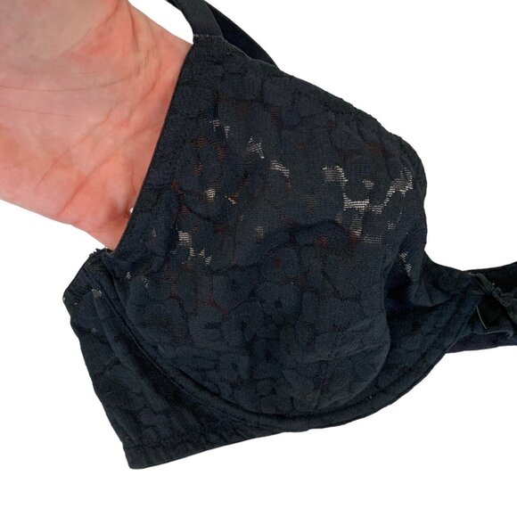 Savage 38C Black Lace Bra Sheer Lingerie Romantic Intimates - Picture 2 of 5